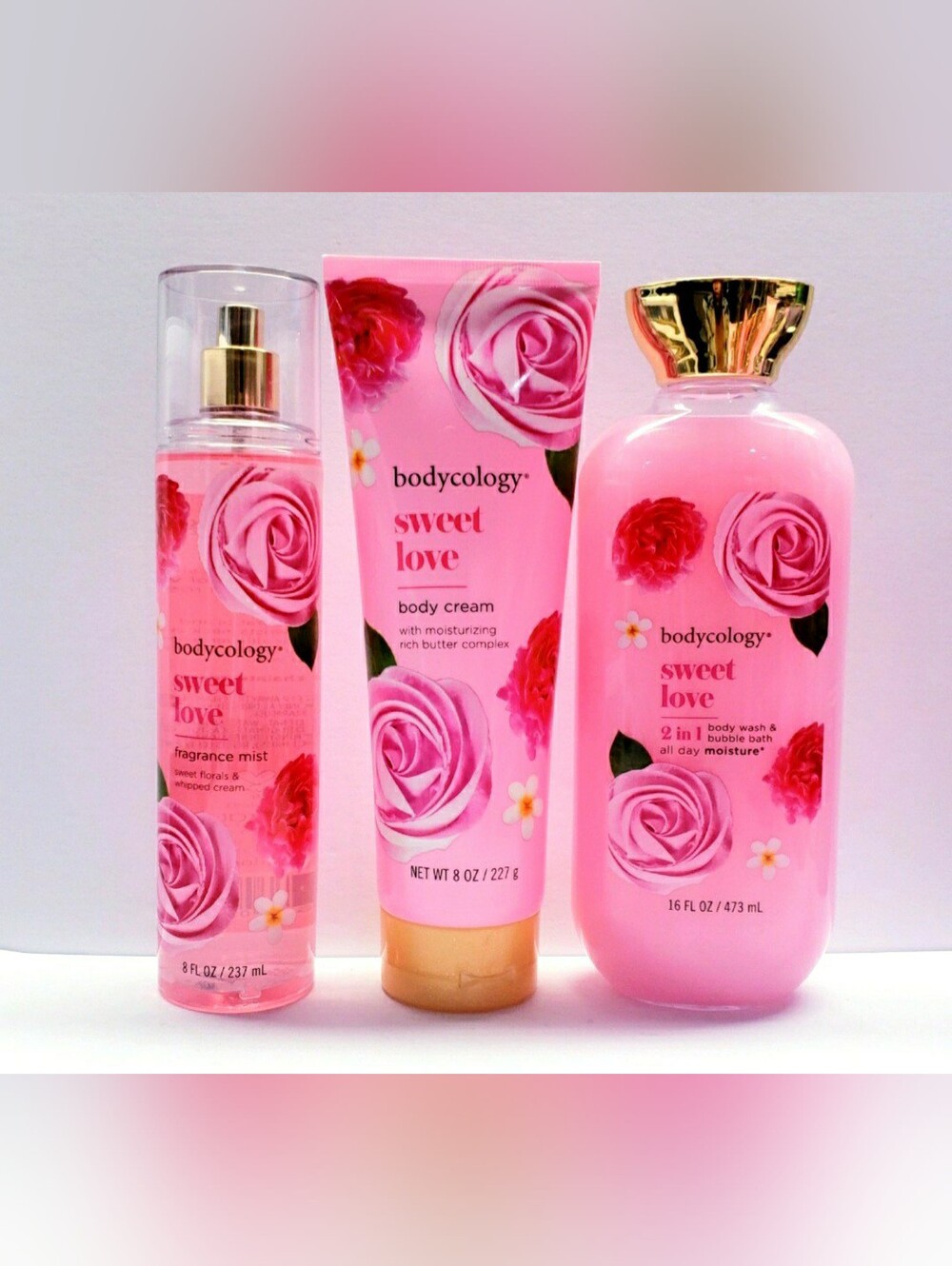 Bodycology SWRET LOVE Body Cream, Fragrance Mist, and Body Wash - 3 pcs